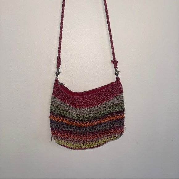 The Sak Rainsbow Colorful Striped Knit Crossbody Bag - Picture 2 of 7